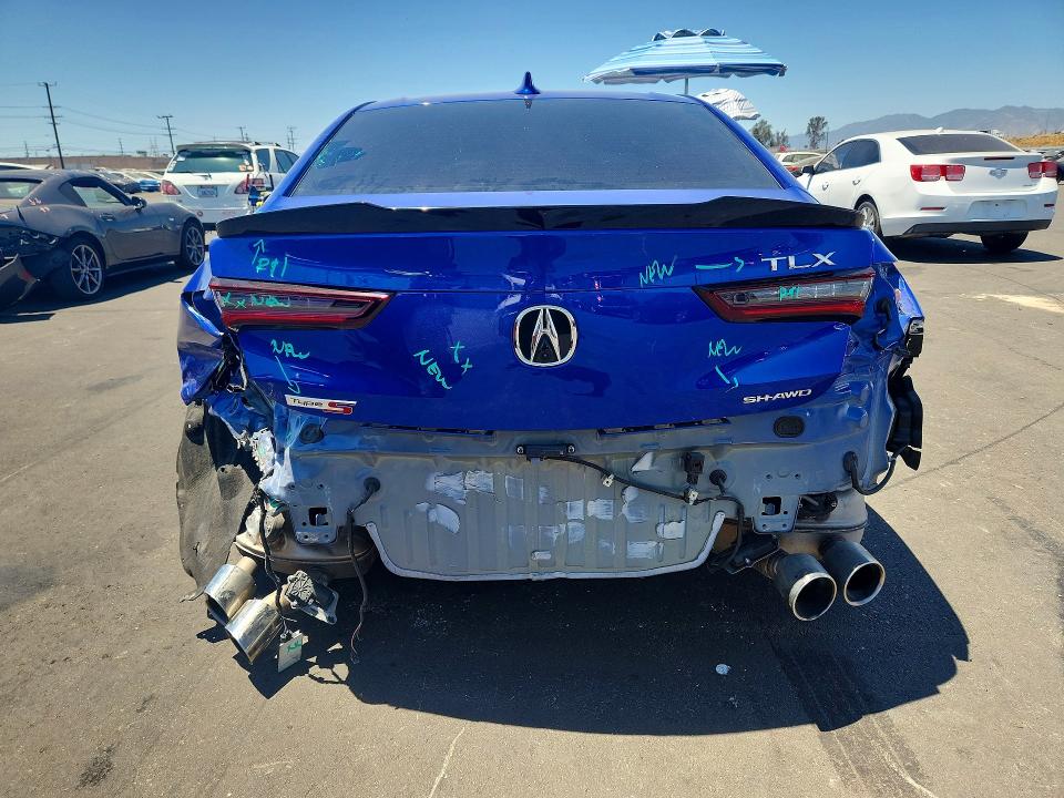 2023 Acura Tlx VIN 19UUB7F93PA002647 COPART salvage auction — REAR END, CA - SALVAGE CERTIFICATE, sold $17,300 on 2026-07-29 (photo 6)