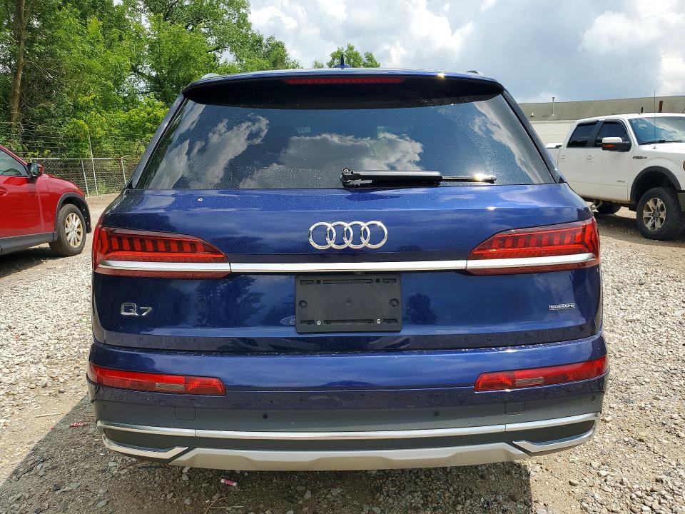 2022 Audi Q7 VIN WA1VXBF76ND006025 COPART salvage auction — HAIL, Oh - Cert Of Title-Salvage, sold $14,700 on 2026-07-15 (photo 6)