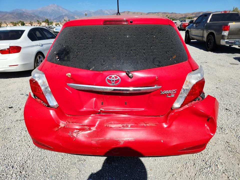 2013 Toyota Yaris VIN JTDKTUD34DD559304 COPART salvage auction — FRONT END, Ca - Dis/Dlr/Exp Clean W/Salv Hist, sold $1,450 on 2026-07-29 (photo 6)