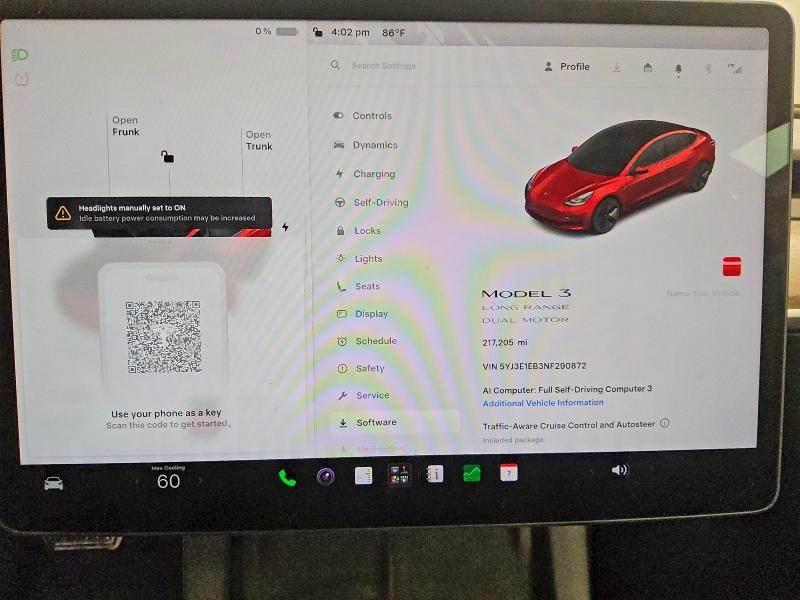 2022 Tesla Model 3 VIN 5YJ3E1EB3NF290872 COPART salvage auction — ALL OVER, TX - CERTIFICATE OF TITLE, sold $3,350 on 2026-07-20 (photo 9)
