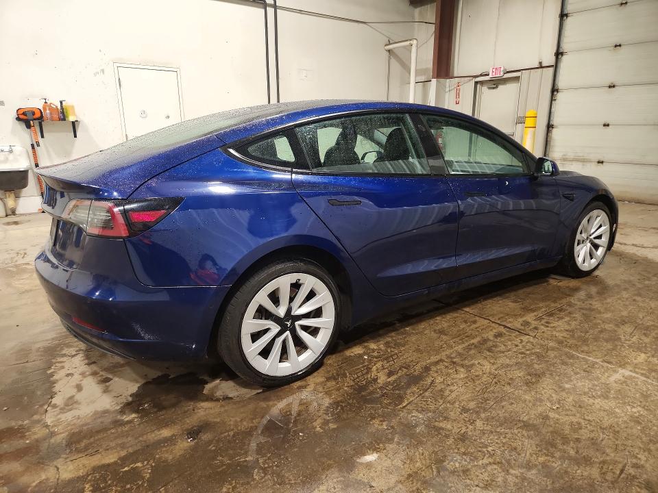 2022 Tesla Model 3 VIN 5YJ3E1EB3NF287650 COPART salvage auction — MECHANICAL, Ma - Certificate Of Title, sold $2,100 on 2026-07-22 (photo 3)