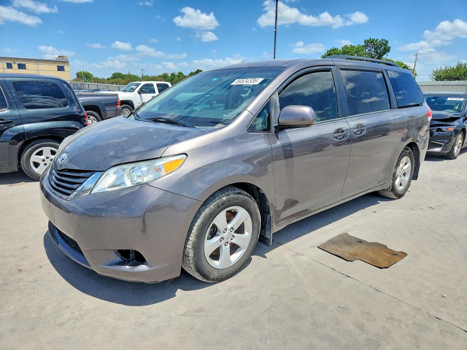 2014 Toyota VIN 5TDKK3DC6ES424554 COPART salvage auction — WATER/FLOOD, Tx - Salvage Title-Flood Damage, sold $1,250 on 2026-07-20 (photo 1)