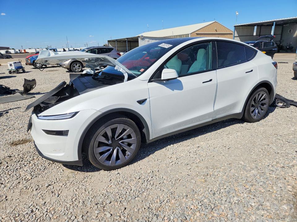 2026 Tesla Model y VIN 7SAYGDEE8TF576695 COPART salvage auction — FRONT END, Co - Public - Salvage Title, sold $22,400 on 2026-08-04 (photo 1)