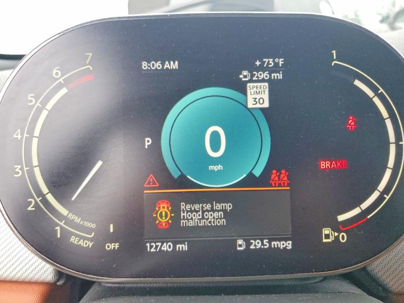 2024 Mini Cooper VIN WMW53DH02R2V71142 COPART salvage auction — REAR END, MD - CERT OF SALVAGE > 75% DAMAGE, sold $6,200 on 2026-08-03 (photo 9)