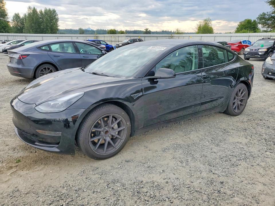 2023 Tesla Model 3 VIN 5YJ3E1EA5PF455847 COPART salvage auction — FRONT END, WA - VEHICLE CERT OF OWNERSHIP-TITL, sold $8,100 on 2026-07-27 (photo 1)