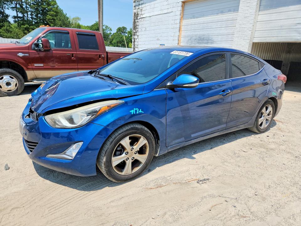 2016 Hyundai Elantra VIN KMHDH4AE8GU623148 COPART salvage auction — FRONT END, Md - Cert Of Salvage > 75% Damage, sold $250 on 2026-07-28 (photo 1)