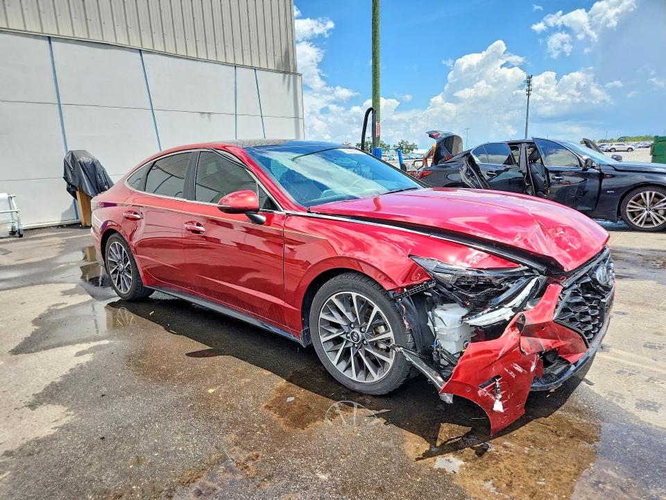 2023 Hyundai Sonata VIN KMHL34J25PA270174 COPART salvage auction — FRONT END, Fl - Certificate Of Destruction, sold $6,000 on 2026-07-20 (photo 4)
