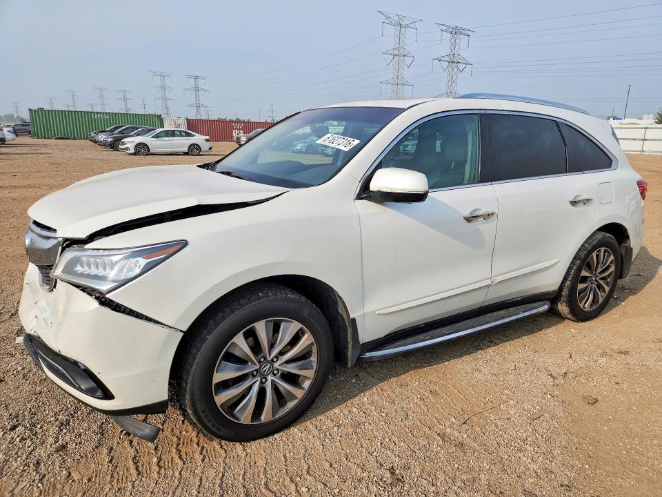 2014 Acura Mdx VIN 5FRYD4H41EB027303 COPART salvage auction — FRONT END, Il - Salvage Certificate, sold $600 on 2026-08-28 (photo 1)