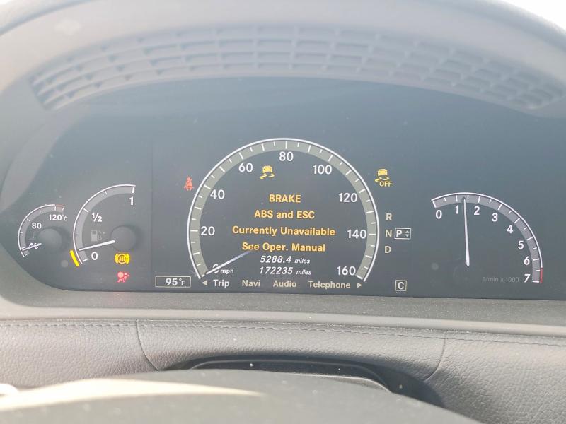2010 Mercedes-benz Cl-klasse VIN WDDEJ8GB0AA025524 COPART salvage auction — REAR END, Ma - Cert Of Title-Reconstrctd Coll, sold $1,550 on 2026-08-17 (photo 9)