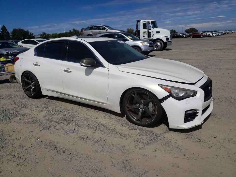 2014 Infiniti Q50 VIN JN1BV7AP4EM685816 COPART salvage auction — FRONT END, Ca - Salvage Certificate, sold $2,900 on 2026-07-28 (photo 4)