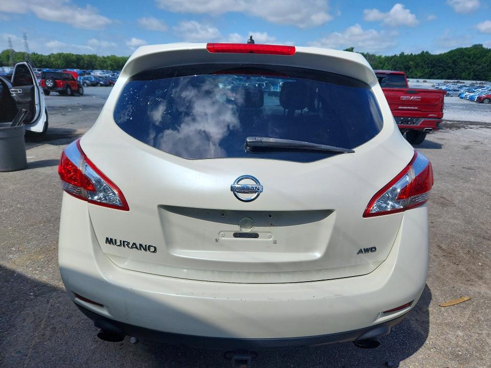 2012 Nissan Murano VIN JN8AZ1MW8CW232981 COPART salvage auction — NORMAL WEAR, Tn - Certificate Of Title (P), sold $225 on 2026-07-21 (photo 6)