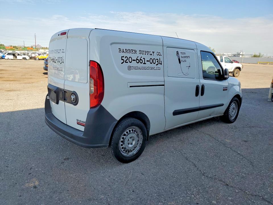 2017 Ram Promaster city VIN ZFBERFAB5H6F46788 COPART salvage auction — UNDERCARRIAGE, Az - Cert Of Title - Salvage, sold $1,700 on 2026-08-12 (photo 3)