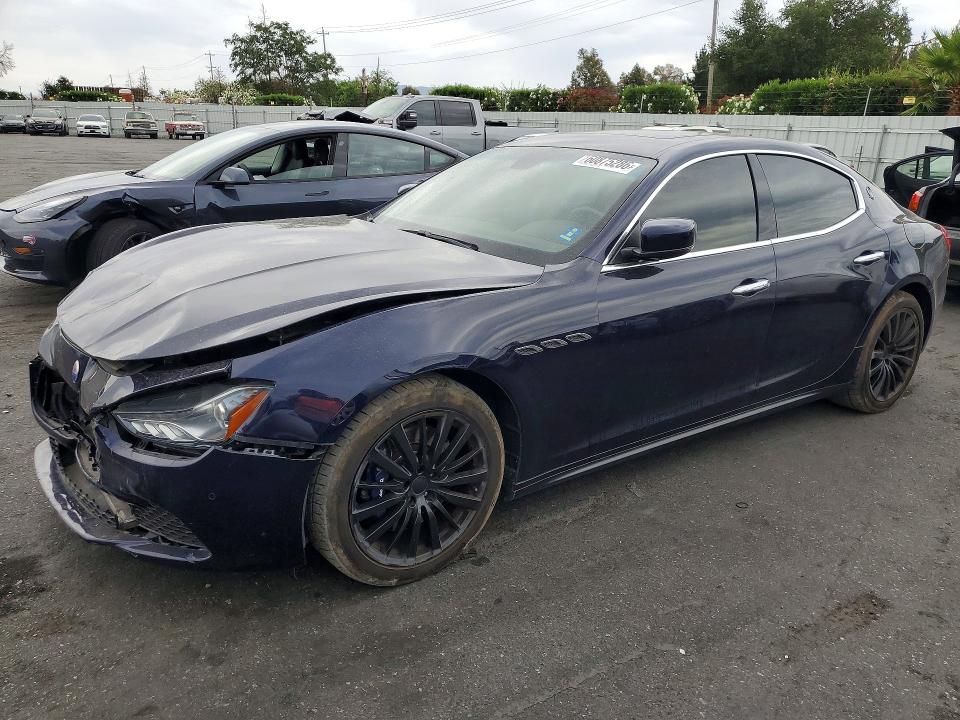 2015 Maserati Ghibli VIN ZAM57RTA3F1133215 COPART salvage auction — FRONT END, Ca - Salvage Certificate, sold $1,750 on 2026-08-04 (photo 1)
