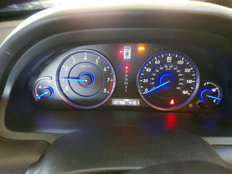 2012 Honda Crosstour VIN 5J6TF1H39CL001449 COPART salvage auction — FRONT END, Az - Certificate Of Title, sold $1,300 on 2026-07-08 (photo 9)