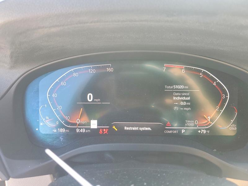 2020 BMW X3 VIN 5UXTY5C01L9B91914 COPART salvage auction — FRONT END, Ca - Salvage Certificate, sold $1,300 on 2026-07-30 (photo 9)