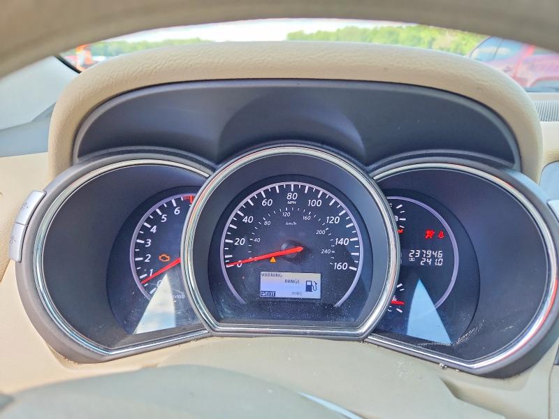 2012 Nissan Murano VIN JN8AZ1MW8CW232981 COPART salvage auction — NORMAL WEAR, Tn - Certificate Of Title (P), sold $225 on 2026-07-21 (photo 9)