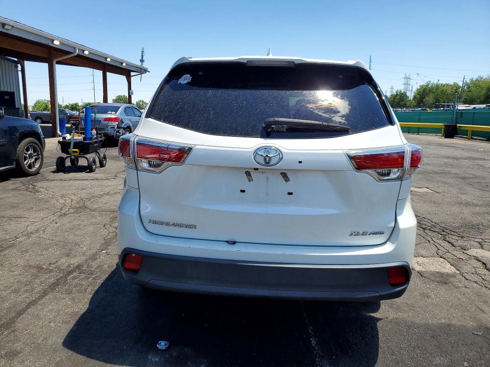 2016 Toyota Highlander VIN 5TDJKRFH2GS267258 COPART salvage auction — FRONT END, Co - Salvage Title, sold $8,500 on 2026-07-30 (photo 6)