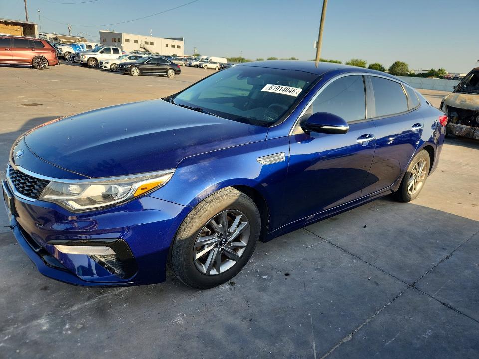 2019 Kia Optima VIN 5XXGT4L37KG364095 COPART salvage auction — FRONT END, TX - CERTIFICATE OF TITLE, sold $1,400 on 2026-07-27 (photo 1)