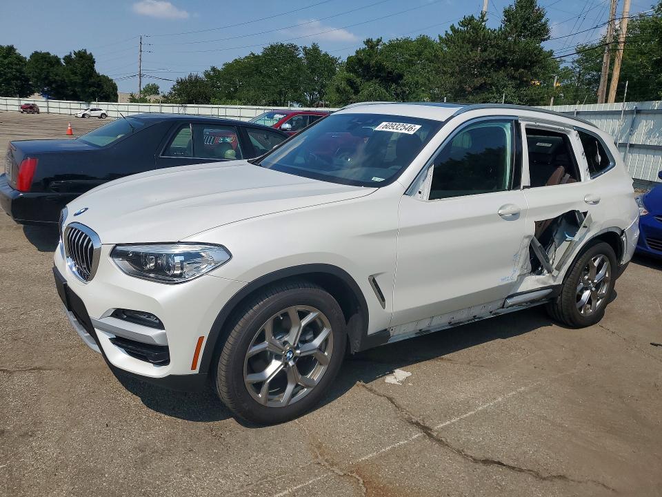 2020 BMW X3 VIN 5UXTY5C0XL9B70687 COPART salvage auction — SIDE, OH - CERT OF TITLE-SALVAGE, sold $5,400 on 2026-07-24 (photo 1)