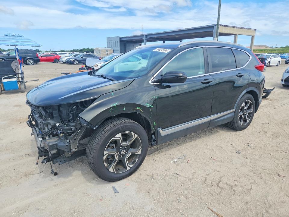 2018 Honda Cr-v VIN 7FARW1H99JE022200 COPART salvage auction — FRONT END, Fl - Cert Of Title Slvg Rebuildable, sold $8,600 on 2026-07-14 (photo 1)