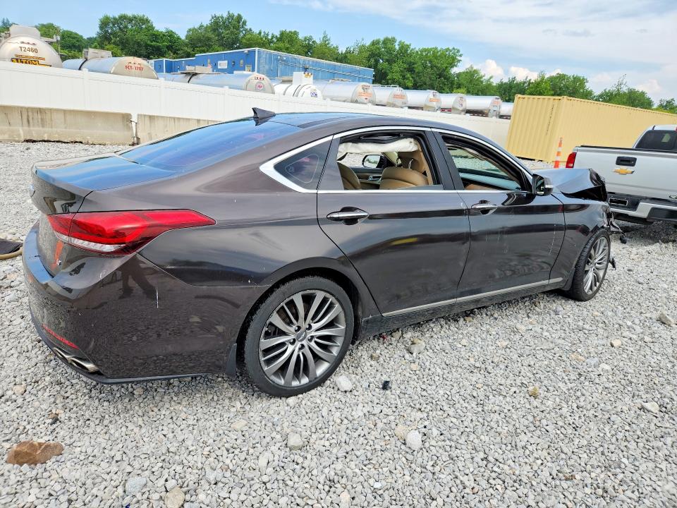 2015 Hyundai Genesis VIN KMHGN4JF9FU060026 COPART salvage auction — FRONT END, Oh - Cert Of Title-Salvage, sold $90 on 2026-07-21 (photo 3)