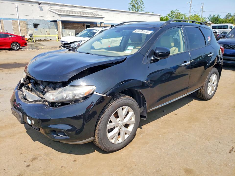 2014 Nissan Murano VIN JN8AZ1MW3EW511774 COPART salvage auction — FRONT END, Ct - Cert Of Title-Salvage, sold $475 on 2026-07-31 (photo 1)