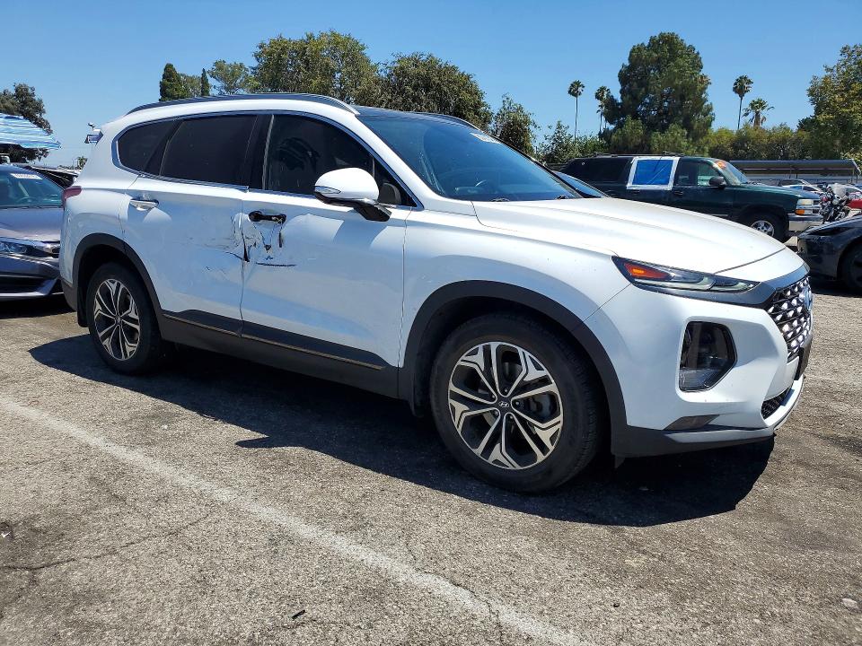 2020 Hyundai Santa fe VIN 5NMS53AA4LH225870 COPART salvage auction — SIDE, Salvage Title, sold $7,100 on 2026-08-21 (photo 4)