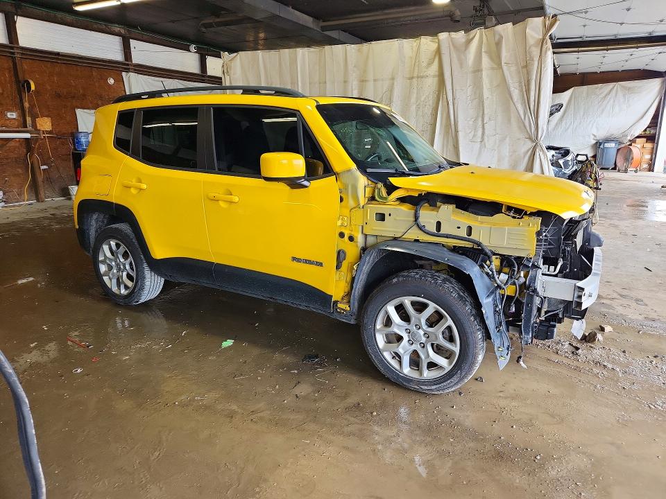 2016 Jeep Renegade VIN ZACCJBBT6GPD09120 COPART salvage auction — FRONT END, Pa - Cert Of Salv-R=Reconstructed, sold $1,100 on 2026-08-06 (photo 4)