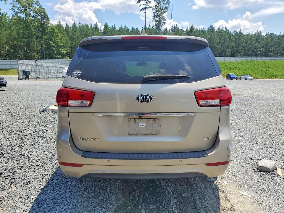 2015 Kia SEDONA VIN KNDMB5C11F6021278 COPART salvage auction — REAR END, Salvage Title, sold $550 on 2026-07-23 (photo 6)
