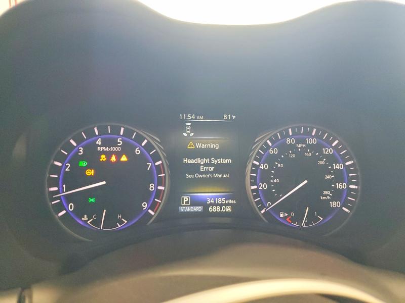 2017 Infiniti Q60 VIN JN1FV7EL1HM701919 COPART salvage auction — FRONT END, Ny - Mv-907A Salvage Certificate, sold $6,500 on 2026-07-08 (photo 9)