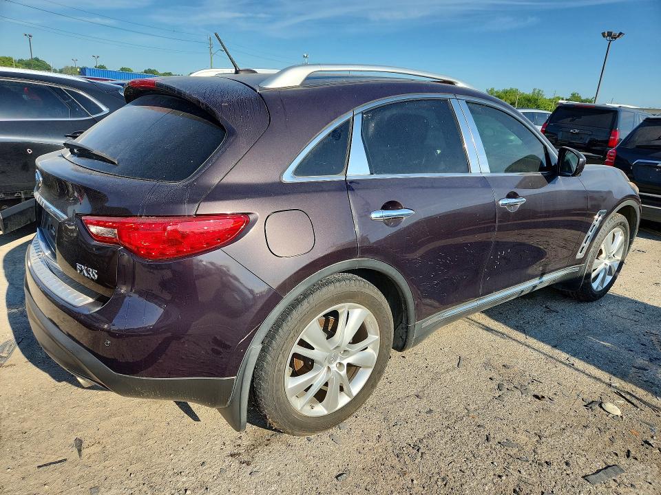 2012 Infiniti Fx VIN JN8AS1MW6CM153700 COPART salvage auction — NORMAL WEAR, Ms - Dealer Only Salvage Title (P), sold $500 on 2026-07-31 (photo 3)