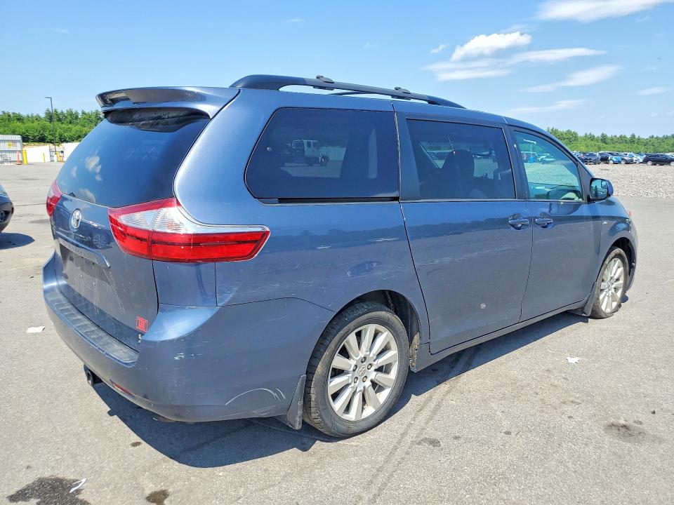 2017 Toyota Sienna VIN 5TDJZ3DC9HS177686 COPART salvage auction — MINOR DENT/SCRATCHES, Me - Certificate Of Title, sold $1,900 on 2026-07-31 (photo 3)