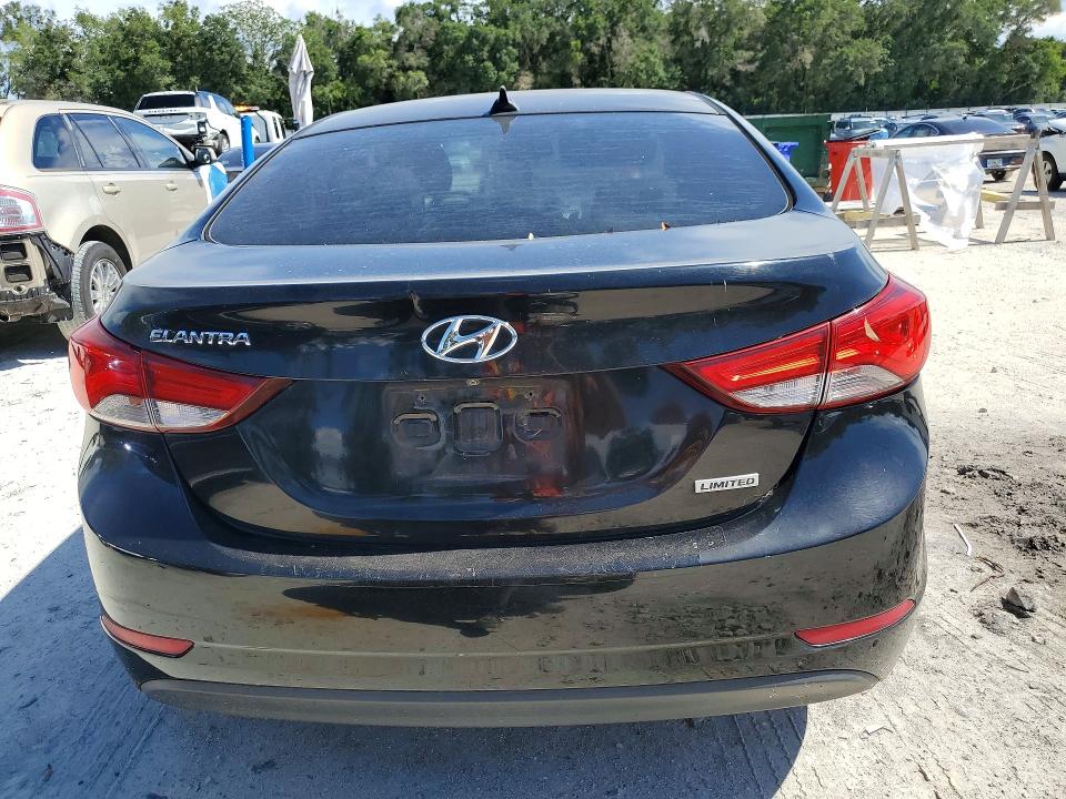 2016 Hyundai Elantra VIN KMHDH4AEXGU607498 COPART salvage auction — MINOR DENT/SCRATCHES, FL - CERTIFICATE OF TITLE, sold $700 on 2026-07-17 (photo 6)