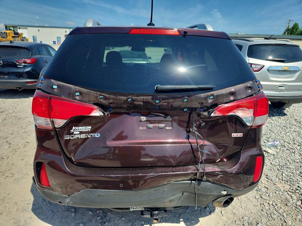 2015 Kia Sorento VIN 5XYKT4A68FG658923 COPART salvage auction — REAR END, Tn - Salvage Certificate, sold $200 on 2026-07-30 (photo 6)