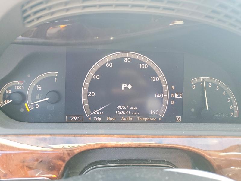 2007 Mercedes-benz S class VIN WDDNG71X37A053792 COPART salvage auction — VANDALISM, Ca - Salvage Certificate, sold $3,200 on 2026-07-22 (photo 9)