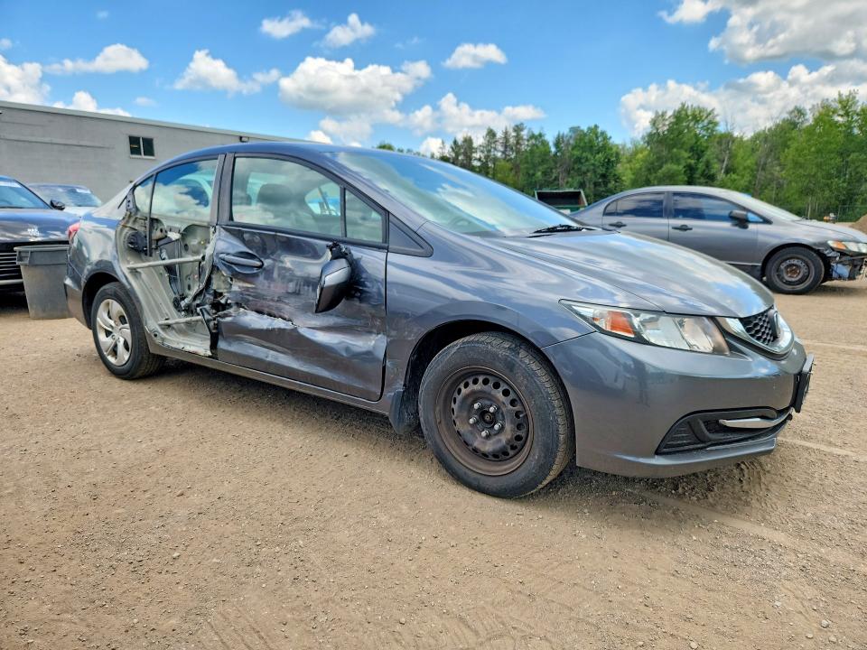 2013 Honda Civic VIN 2HGFB2F44DH105184 COPART salvage auction — SIDE, ON - PERMIT NO BRAND - UNFIT, sold $2,500 on 2026-07-28 (photo 4)