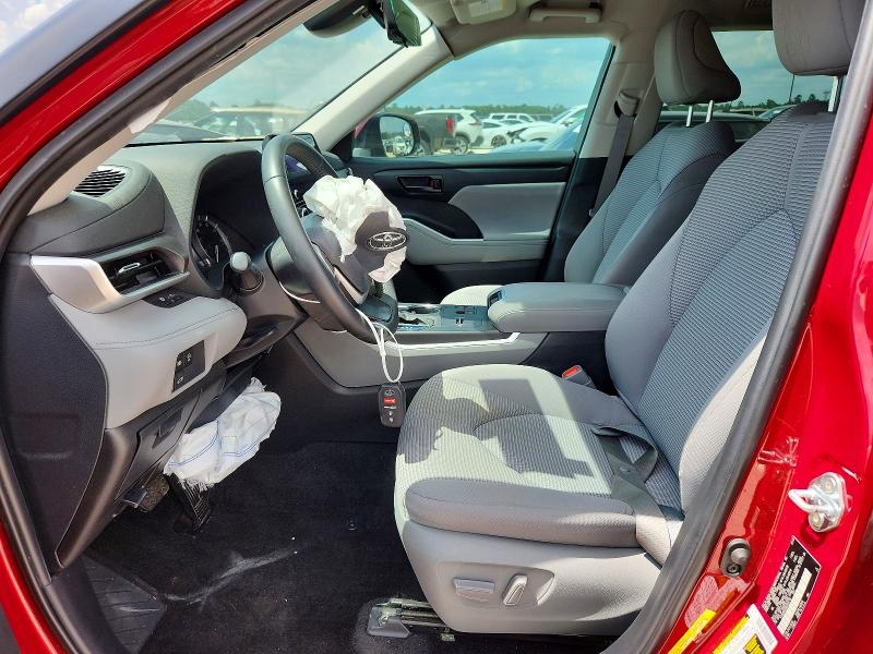 2024 Toyota Highlander VIN 5TDKDRAH9RS054719 COPART salvage auction — FRONT END, Tx - Salvage Vehicle Title, sold $15,800 on 2026-07-28 (photo 7)