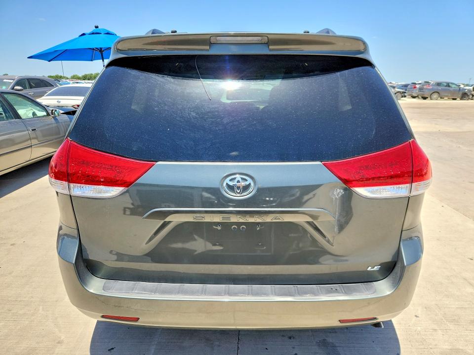 2011 Toyota Sienna VIN 5TDKK3DC0BS157438 COPART salvage auction — FRONT END, TX - SALVAGE VEHICLE TITLE (P), sold $475 on 2026-07-16 (photo 6)