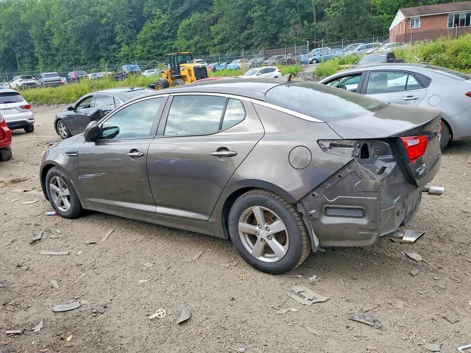 2015 Kia Optima VIN 5XXGM4A72FG385185 COPART salvage auction — REAR END, Md - Cert Of Salvage > 75% Damage, sold $550 on 2026-07-28 (photo 2)