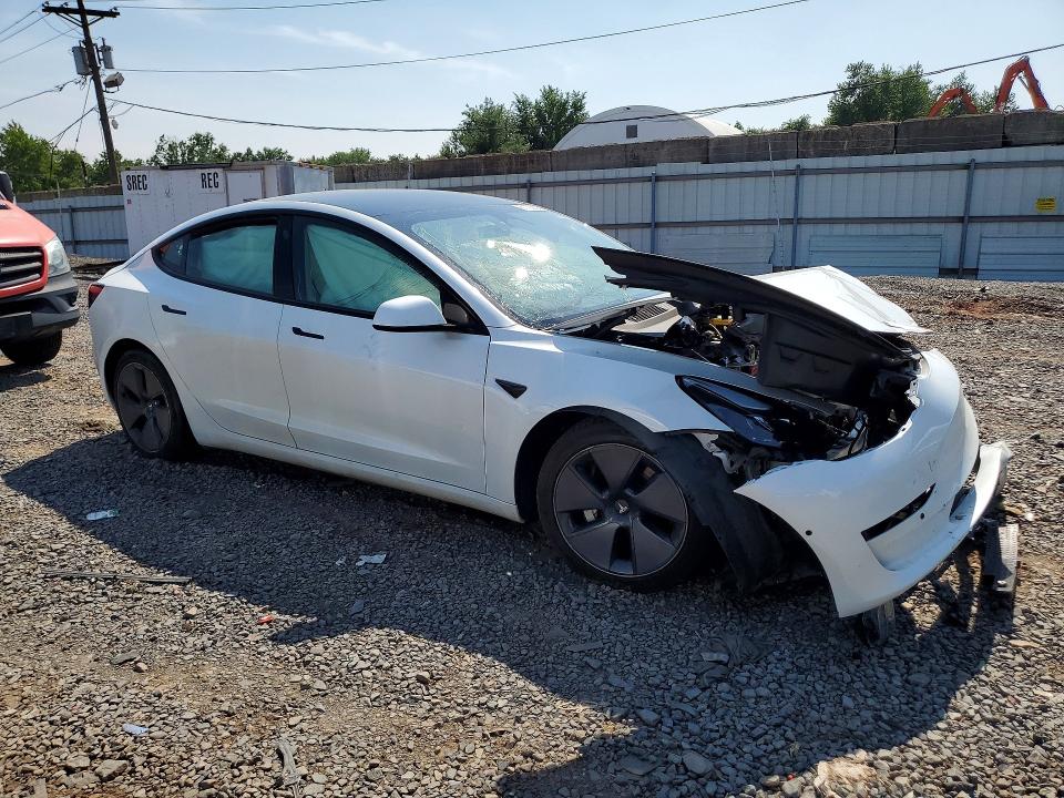 2022 Tesla Model 3 VIN 5YJ3E1EA8NF357084 COPART salvage auction — FRONT END, Nj - Certificate Of Title, sold $2,700 on 2026-07-31 (photo 4)