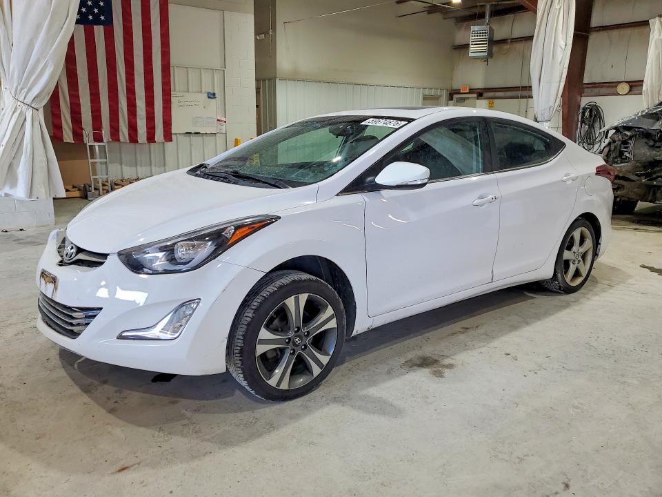 2015 Hyundai Elantra VIN KMHDH4AH9FU233233 COPART salvage auction — FRONT END, Ny - Mv-907A Salvage Certificate, sold $1,300 on 2026-07-20 (photo 1)