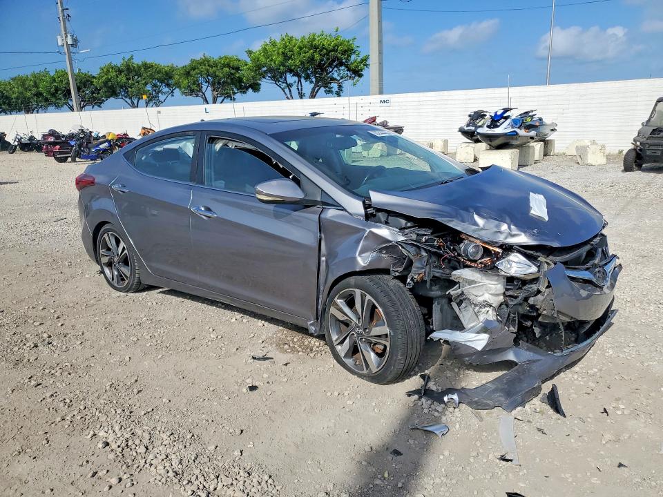 2014 Hyundai Elantra VIN KMHDH4AE6EU138942 COPART salvage auction — FRONT END, Salvage Title, sold $15 on 2026-07-22 (photo 4)