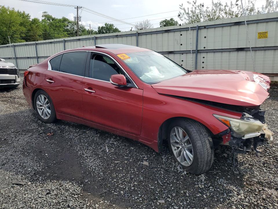 2015 Infiniti Q50 VIN JN1BV7AP4FM348483 COPART salvage auction — FRONT END, Nj - Cert Of Title-Salvage, sold $375 on 2026-07-31 (photo 4)