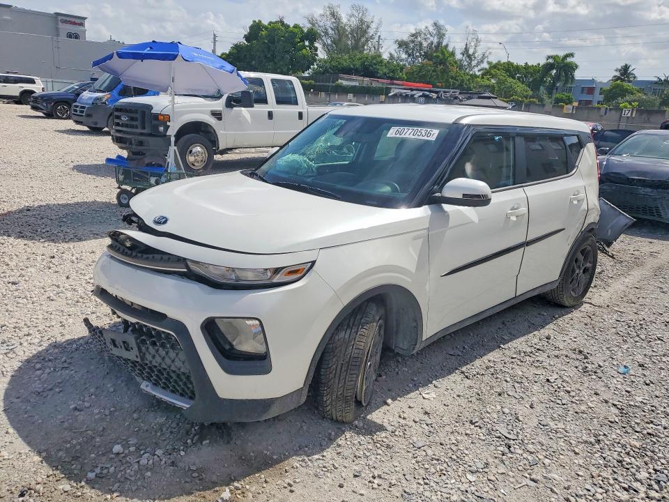 2021 Kia Soul VIN KNDJ23AU2M7124950 COPART salvage auction — FRONT END, Fl - Certificate Of Destruction, sold $1,650 on 2026-07-31 (photo 1)