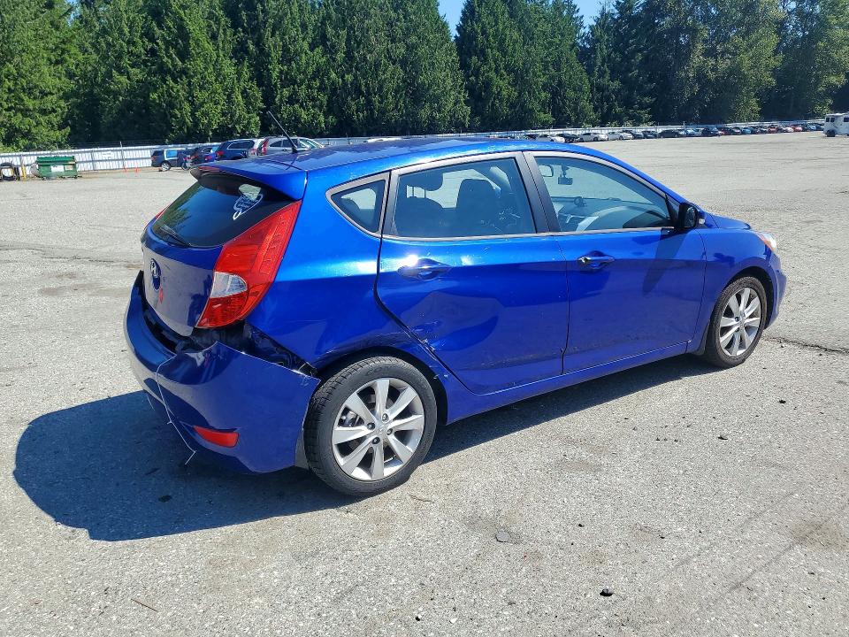 2013 Hyundai Accent VIN KMHCU5AE0DU104233 COPART salvage auction — REAR END, Wa - Bill Of Sale, sold $825 on 2026-07-13 (photo 3)