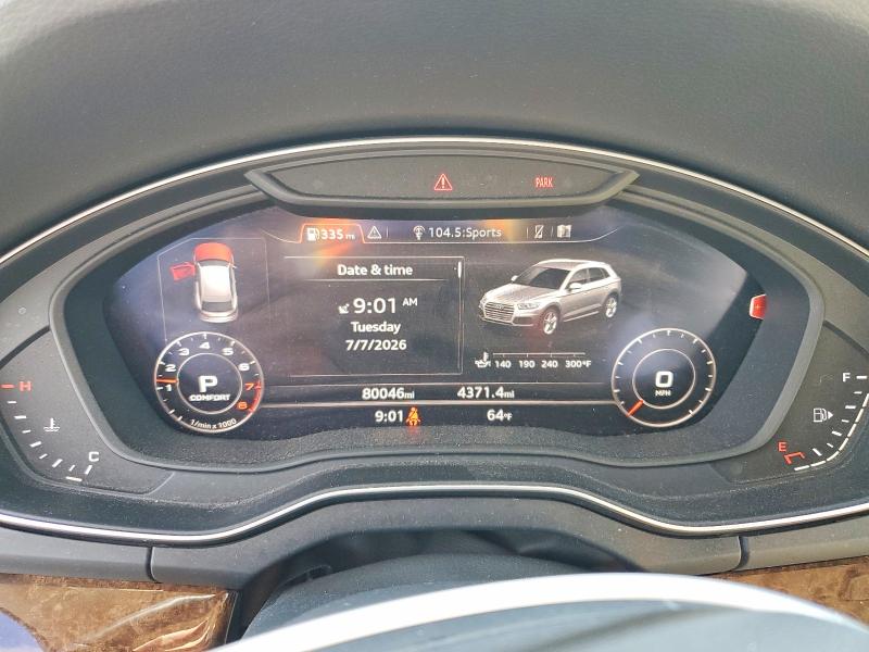 2018 Audi VIN WA1BNAFY8J2100747 COPART salvage auction — FRONT END, Ca - Salvage Certificate, sold $8,300 on 2026-07-15 (photo 9)