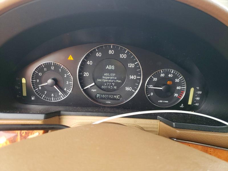 2008 Mercedes-benz E-class VIN WDBUF87X38B214271 COPART salvage auction — FRONT END, Ct - Cert Of Title-Salvage, sold $450 on 2026-07-28 (photo 9)