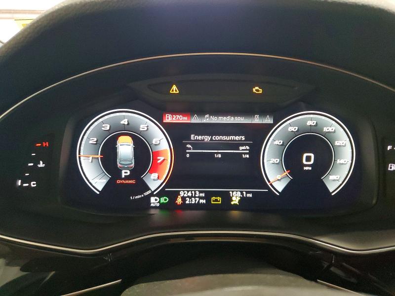 2021 Audi Q7 VIN WA1LXAF70MD012452 COPART salvage auction — FRONT END, Ny - Mv-907A Salvage Certificate, sold $14,000 on 2026-07-27 (photo 9)