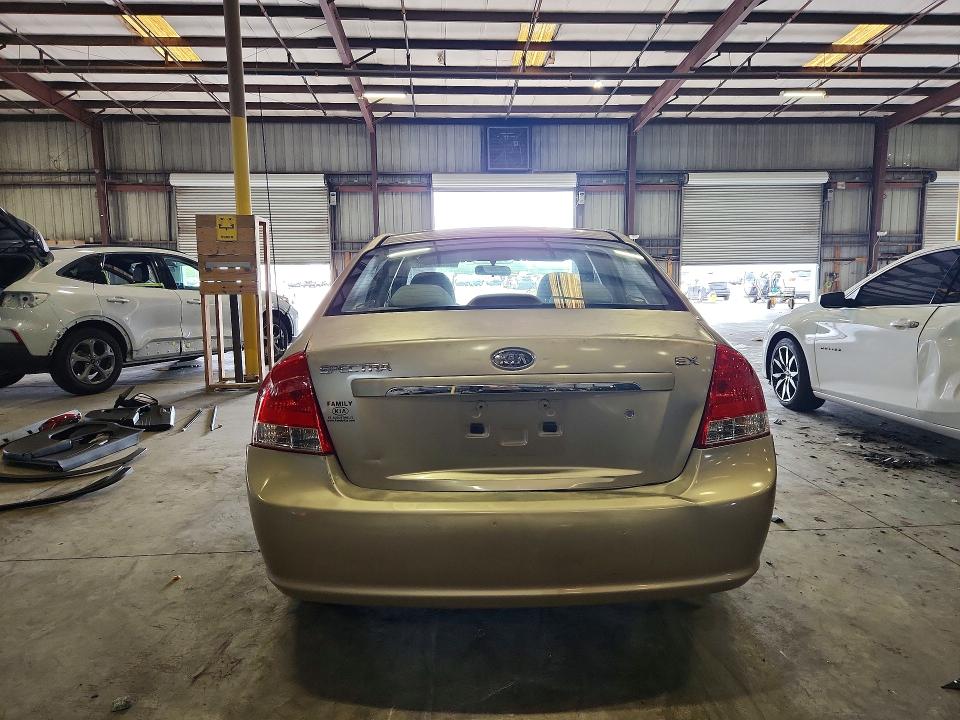 2009 Kia Spectra VIN KNAFE221095615433 COPART salvage auction — FRONT END, Fl - Cert Of Title Slvg Rebuildable, sold $575 on 2026-07-27 (photo 6)