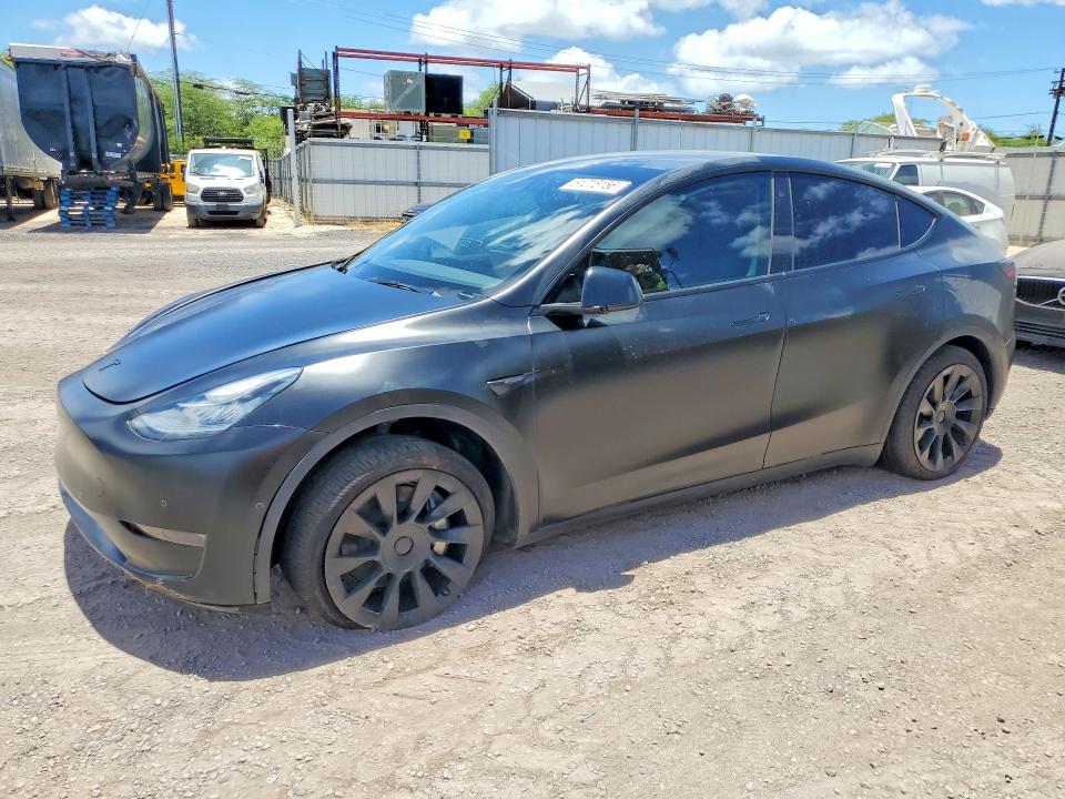 2022 Tesla Model y VIN 7SAYGDEE2NF445815 COPART salvage auction — FRONT END, Hi - Certificate Of Salvage, sold $4,250 on 2026-07-29 (photo 1)